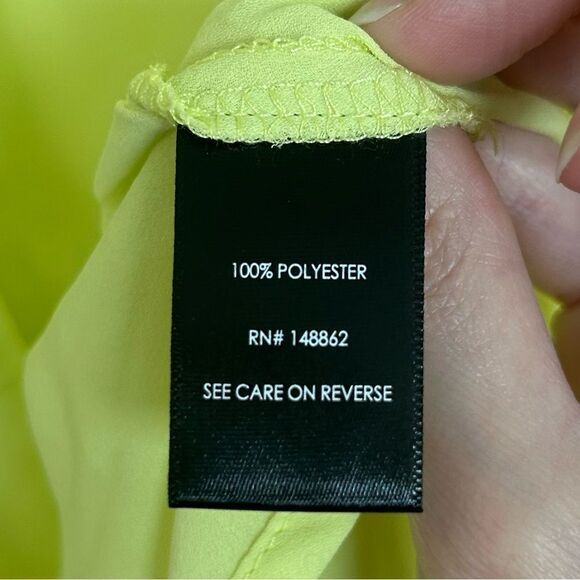 NWT Torris Sheer Neon Lime Sleeveless Georgette PEPLUM Blouse.‎ - Picture 12 of 14
